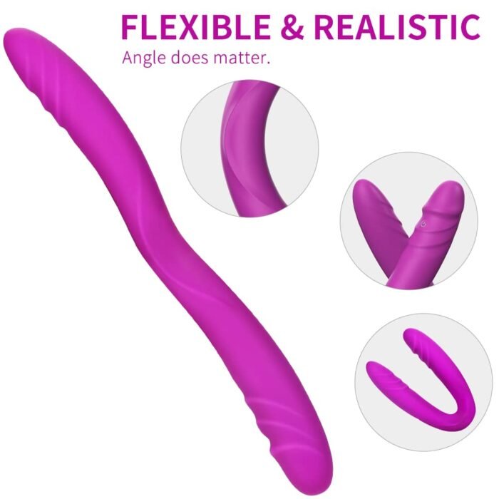 lovevibe 7 vibrationen doppelendige dildo g punkt dildo für frauen lesben homosexuell 14,8 zoll 2
