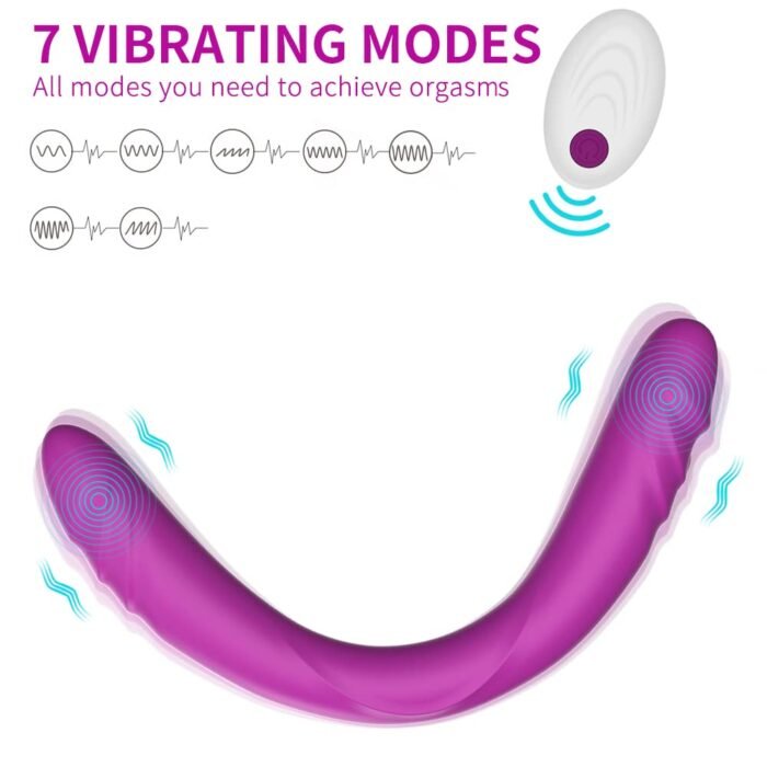 lovevibe 7 vibrationen doppelendige dildo g punkt dildo für frauen lesben homosexuell 14,8 zoll 2
