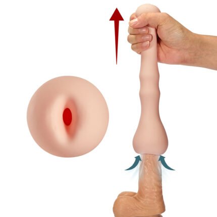 lovevibe realistische weiche taschenmuschi threaded design vagina spielzeug 5.8 zoll
