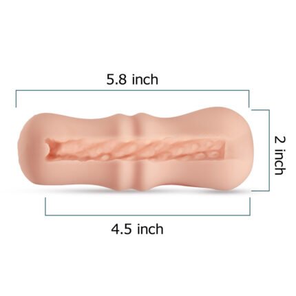 lovevibe realistische weiche taschenmuschi threaded design vagina spielzeug 5.8 zoll