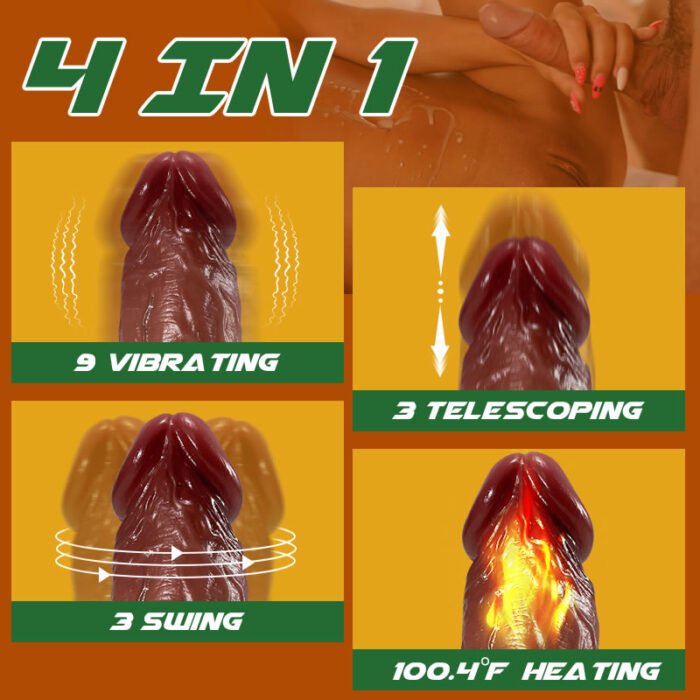 neil 9 vibrierend 3 teleskopierbare ultra realistische dildo mit heizung & fernbedienung 6,69 zoll