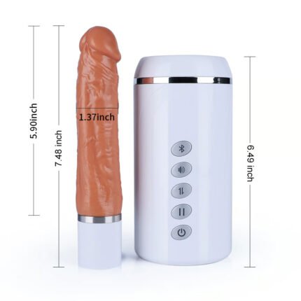 omysky 6 frequenz schieben stöhnen & bluetooth dildo maschine mit saugnapf 13,97 zoll