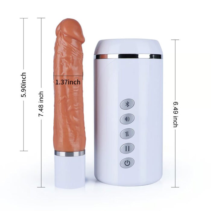 omysky 6 frequenz schieben stöhnen & bluetooth dildo maschine mit saugnapf 13,97 zoll