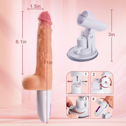 renke 8 thrusting rotierenden vibrierenden heizung dildo maschine mit fernbedienung & saugnapf 11 zoll