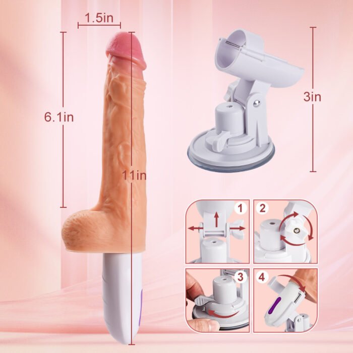 renke 8 thrusting rotierenden vibrierenden heizung dildo maschine mit fernbedienung & saugnapf 11 zoll