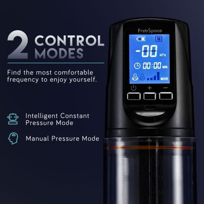 typhoon 2 saugende automatische penispumpe mit transparentem zylinder und lcd anzeige