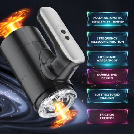 xt34 automatischer doppelend stroker 5 schiebende vibration männlicher masturbator