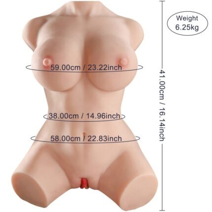 7 KG Merida Sex Doll Torso Masturbator mit 3D-strukturiertem Vaginal & Analtunnel für Männer Masturbation