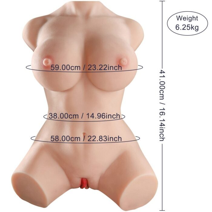 7 KG Merida Sex Doll Torso Masturbator mit 3D-strukturiertem Vaginal & Analtunnel für Männer Masturbation