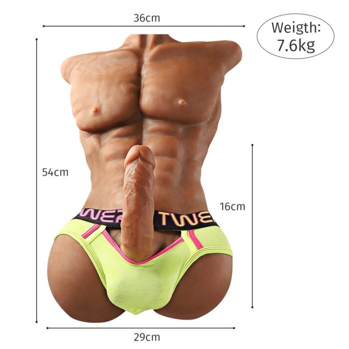 8,8 kg daniel männliche lebensgroßer sex doll torso mit realistischem dildo & hoden