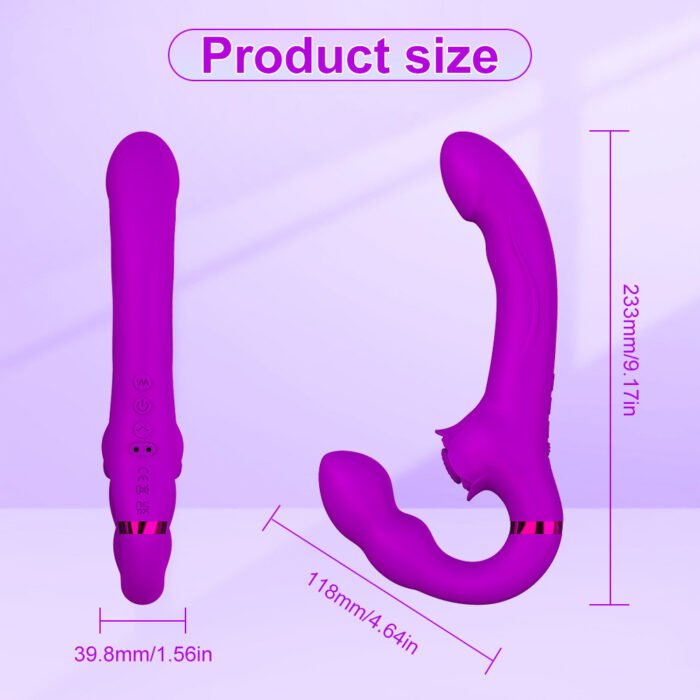 lovesvibe 10 vibrationen 5 klopfzeichen trägerlose dildo mit zwei enden, g punkt stimulator für frauen und lesben