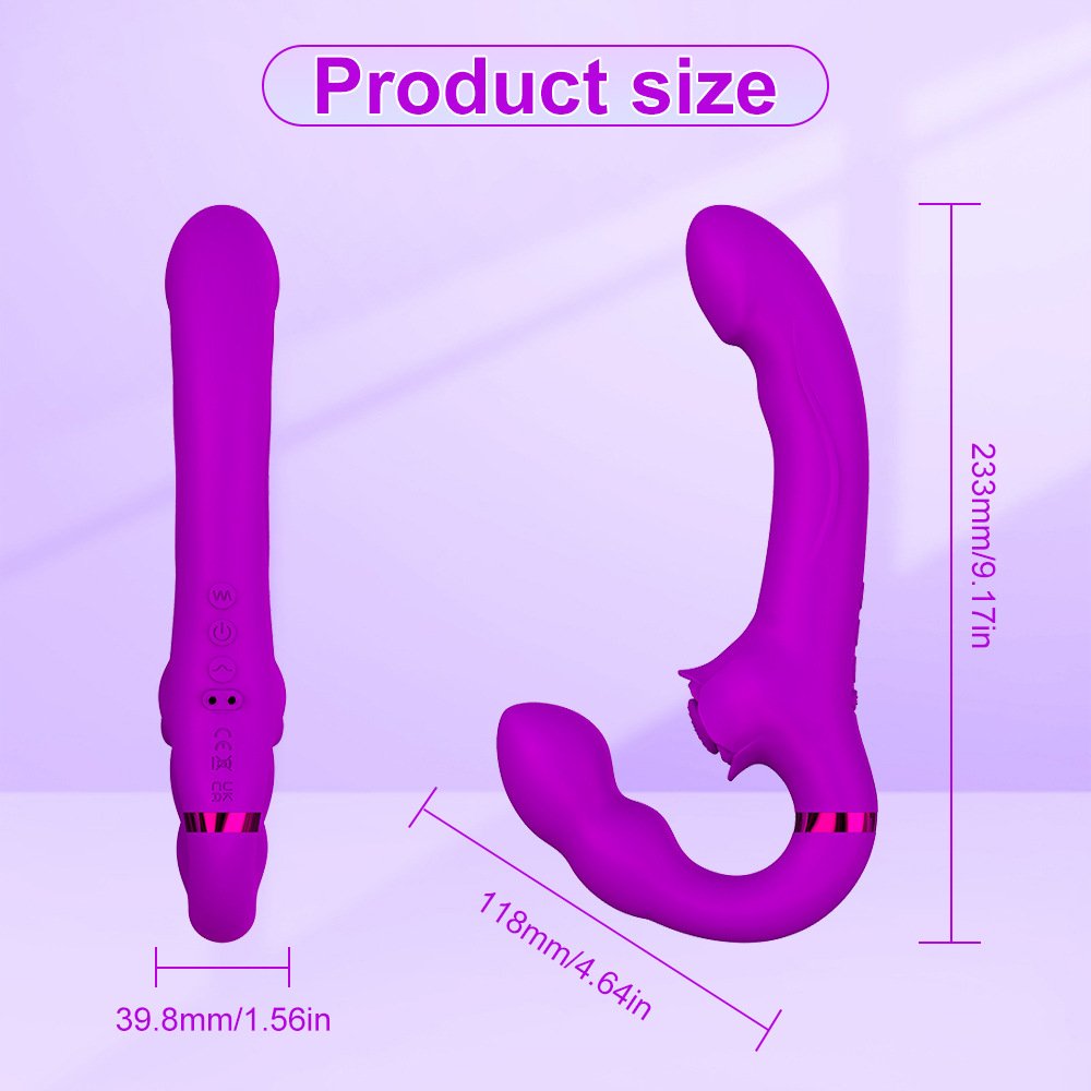 lovesvibe 10 vibrationen 5 klopfzeichen trägerlose dildo mit zwei enden, g punkt stimulator für frauen und lesben