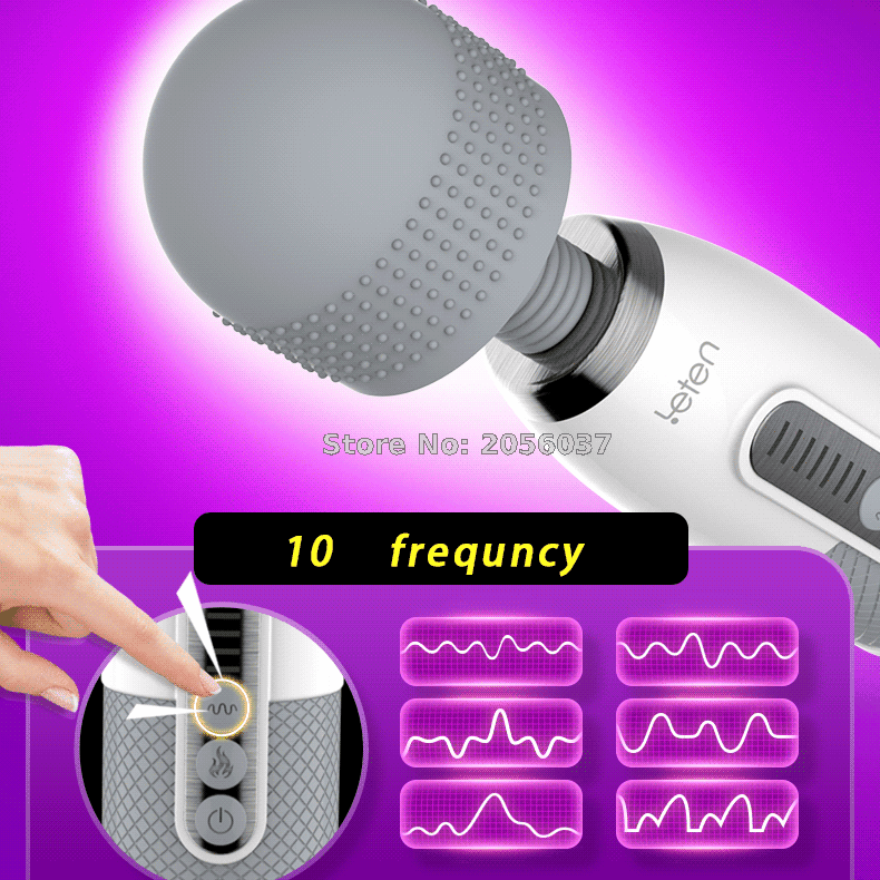 leten 10 vibrationen 6 geschwindigkeit stärke massagestab für magic wand weibliche masturbation orgasmus