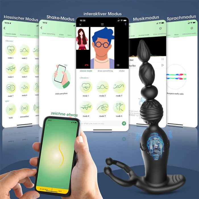 lovesvibe 10 kraftvolle vibrationsmodi analkugeln app fernsteuerung analvibrator für anusstimulation