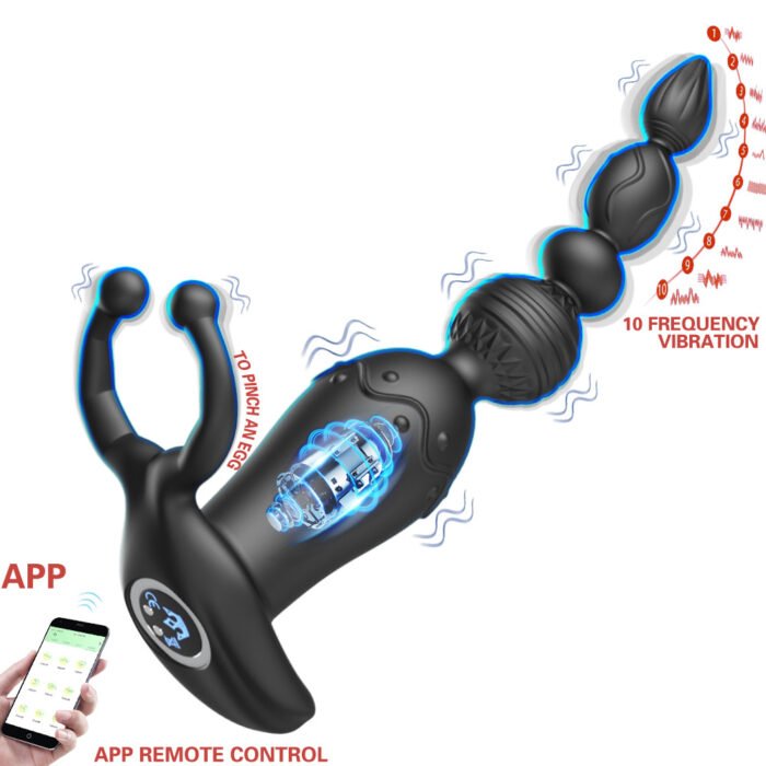 lovesvibe 10 kraftvolle vibrationsmodi analkugeln app fernsteuerung analvibrator für anusstimulation