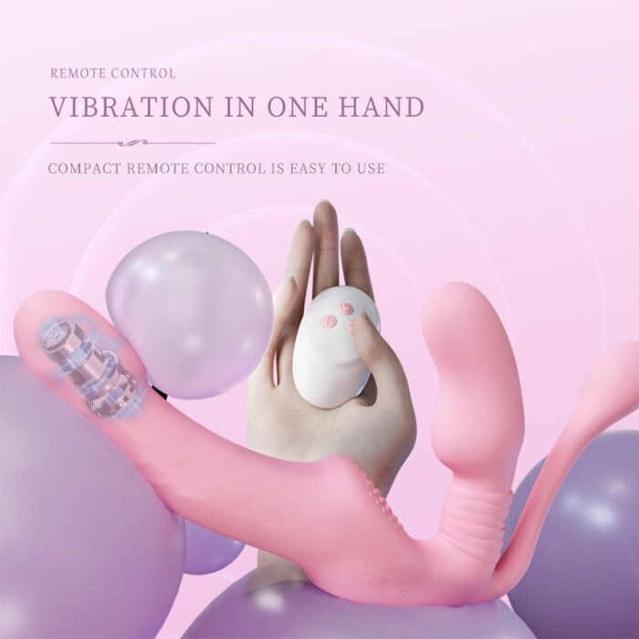 lovesvibe 10 vibrationen 3 köpfiger trägerloser dildo mit fernbedienung für lesbische und lgbtq+ spiele