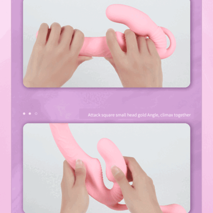 lovesvibe 10 vibrationen 3 köpfiger trägerloser dildo mit fernbedienung für lesbische und lgbtq+ spiele