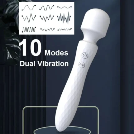 lovesvibe 10 vibrationen dual motor massagestab für frau magic wand g punkt klitoris stimulation