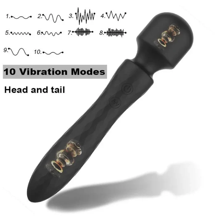 lovesvibe 10 vibrationen dual motor massagestab für frau magic wand g punkt klitoris stimulation