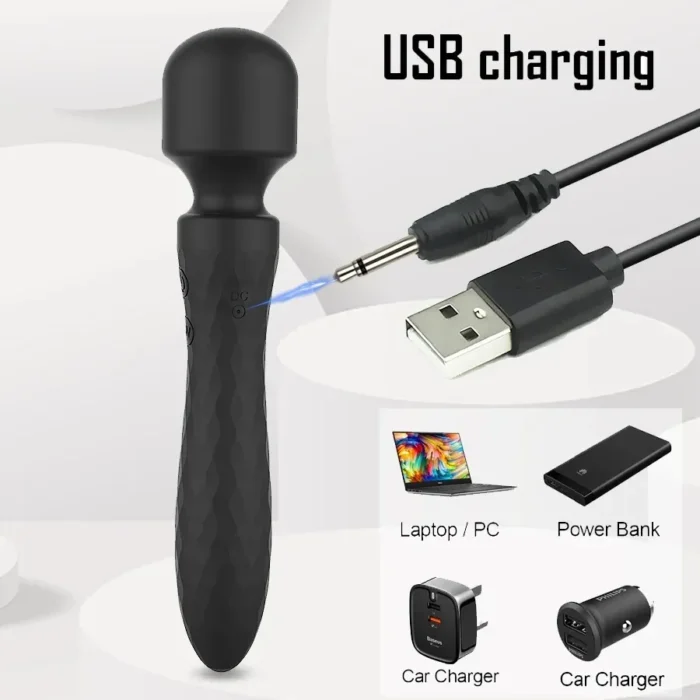 lovesvibe 10 vibrationen dual motor massagestab für frau magic wand g punkt klitoris stimulation