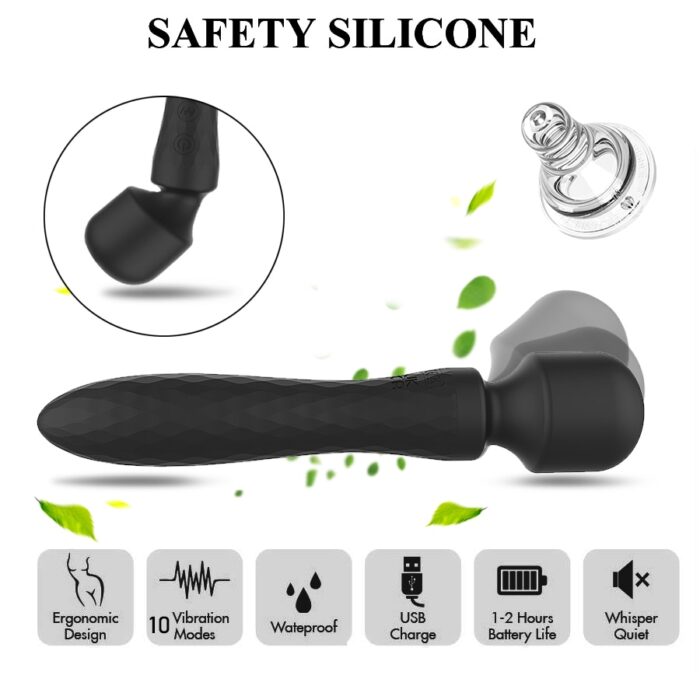 lovesvibe 10 vibrationen dual motor massagestab für frau magic wand g punkt klitoris stimulation