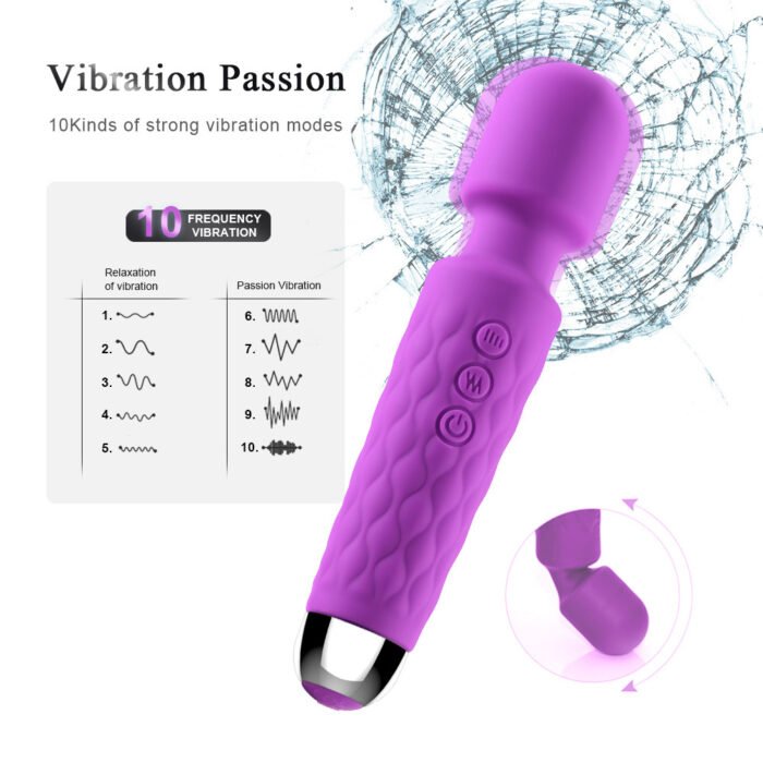 lovesvibe 10 vibrationen kabelloser magic wand für frauen g spot massagestab klitoris stimulator