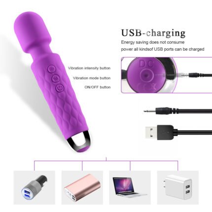 lovesvibe 10 vibrationen kabelloser magic wand für frauen g spot massagestab klitoris stimulator