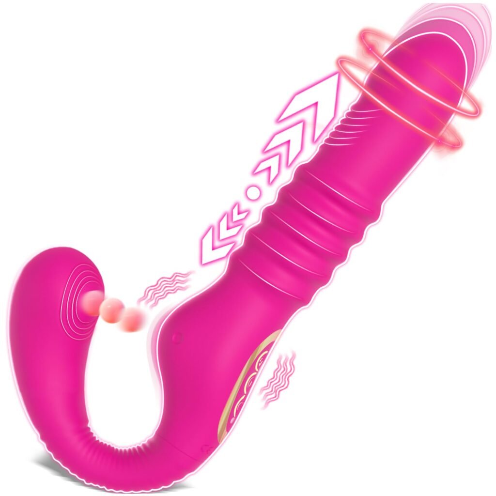 lovesvibe 10 vibrationen klopfen 3 rotationen biegsamer trägerlose dildo für paare & lesben