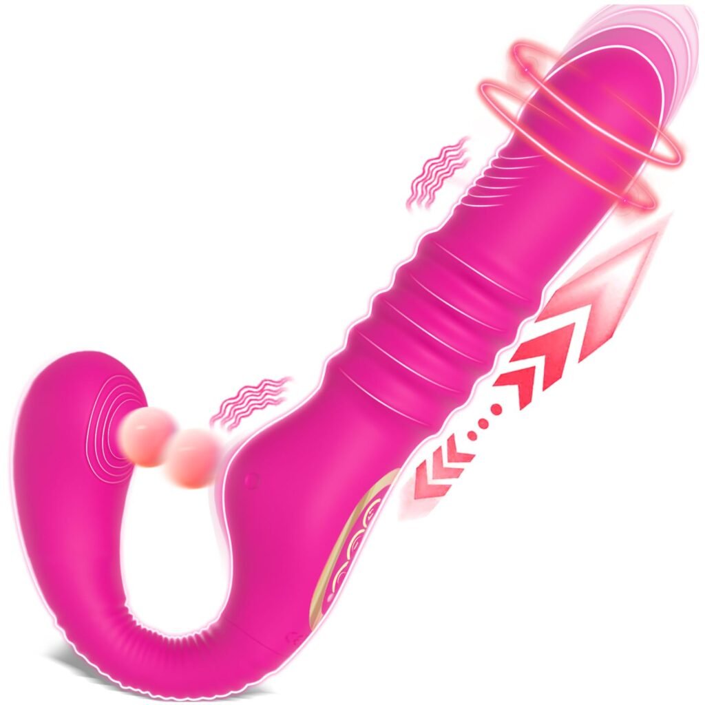 lovesvibe 10 vibrationen klopfen 3 rotationen biegsamer trägerlose dildo für paare & lesben