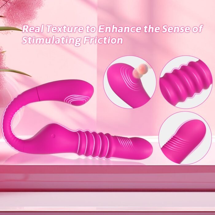 lovesvibe 10 vibrationen klopfen 3 rotationen biegsamer trägerlose dildo für paare & lesben