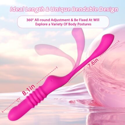 lovesvibe 10 vibrationen klopfen 3 rotationen biegsamer trägerlose dildo für paare & lesben