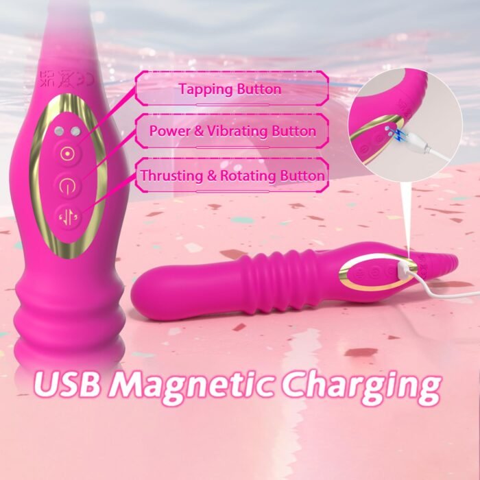 lovesvibe 10 vibrationen klopfen 3 rotationen biegsamer trägerlose dildo für paare & lesben