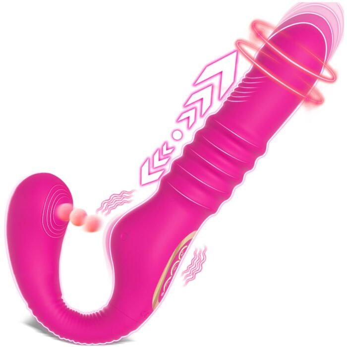 lovesvibe 10 vibrationen klopfen 3 rotationen biegsamer trägerlose dildo für paare & lesben