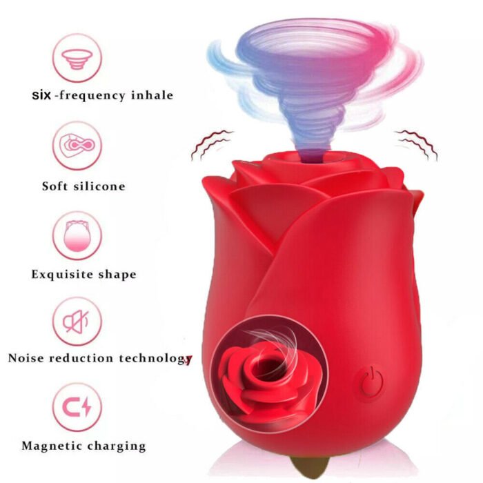 lovesvibe 10 vibrationen sucking rosen vibrator mit zunge leckt klitoris sauger stimulation