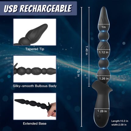 lovesvibe 10 vibrationsmodi vibrierende analkugeln zur vaginalmassage und klitorisstimulation