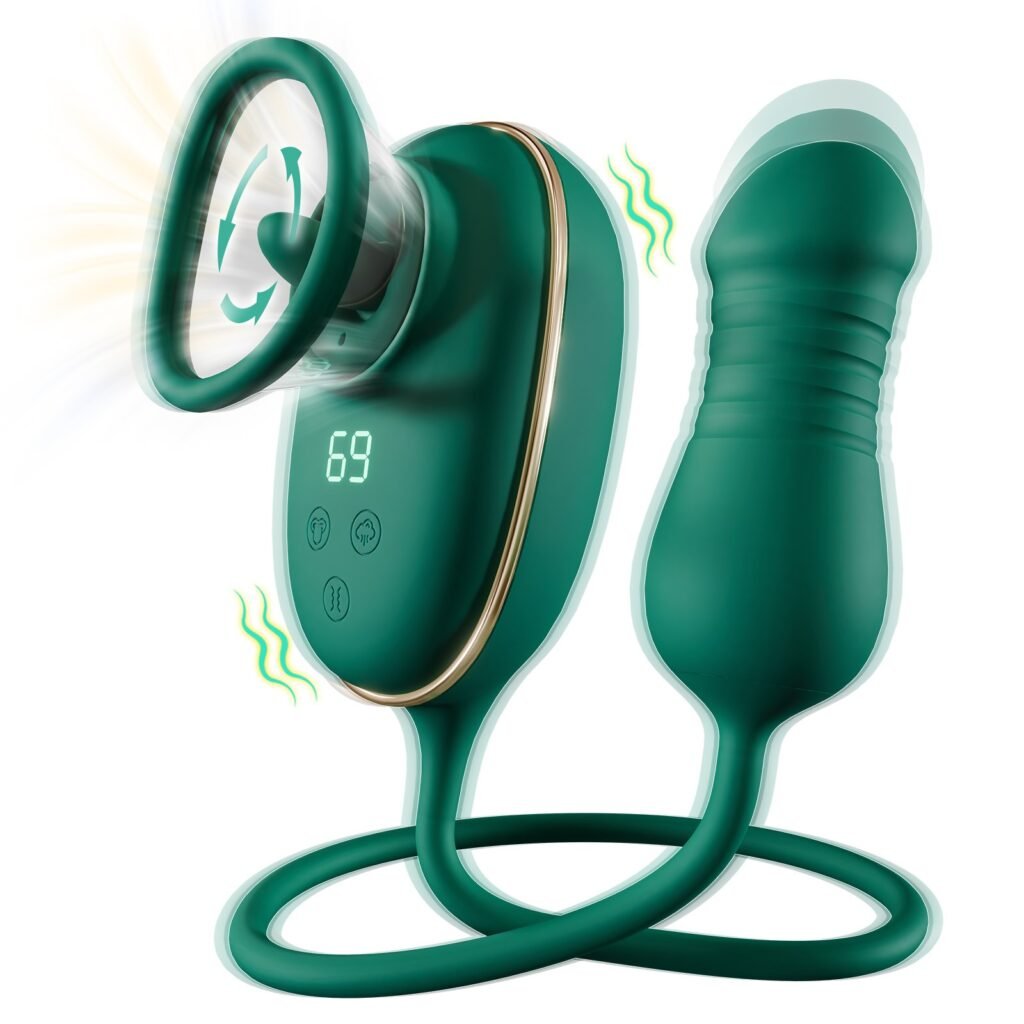lovesvibe 3 modi zum saugen und 9 modi zur vibrationsrotation 2 in 1 klitoris sauger vibrator für frauen nippel sauger