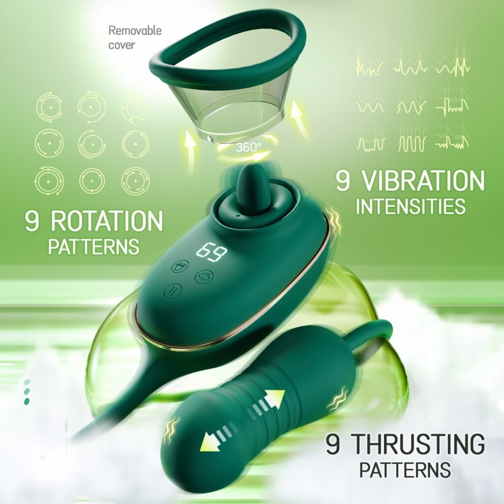 lovesvibe 3 modi zum saugen und 9 modi zur vibrationsrotation 2 in 1 klitoris sauger vibrator für frauen nippel sauger
