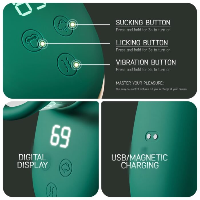 lovesvibe 3 modi zum saugen und 9 modi zur vibrationsrotation 2 in 1 klitoris sauger vibrator für frauen nippel sauger