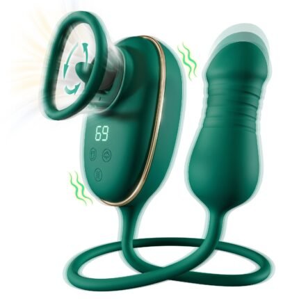 lovesvibe 3 modi zum saugen und 9 modi zur vibrationsrotation 2 in 1 klitoris sauger vibrator für frauen nippel sauger