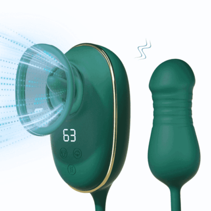 lovesvibe 3 modi zum saugen und 9 modi zur vibrationsrotation 2 in 1 klitoris sauger vibrator für frauen nippel sauger
