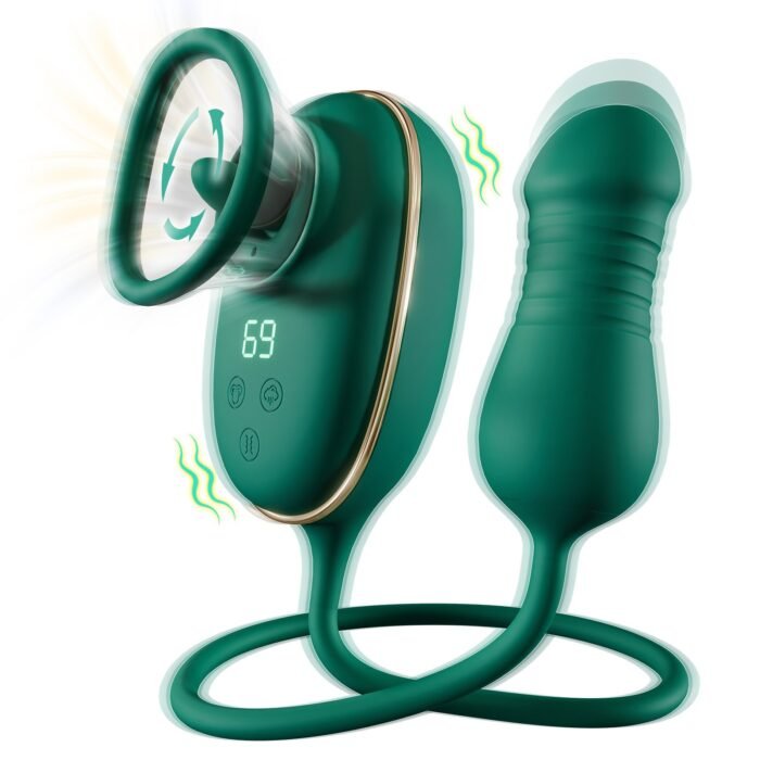 lovesvibe 3 modi zum saugen und 9 modi zur vibrationsrotation 2 in 1 klitoris sauger vibrator für frauen nippel sauger