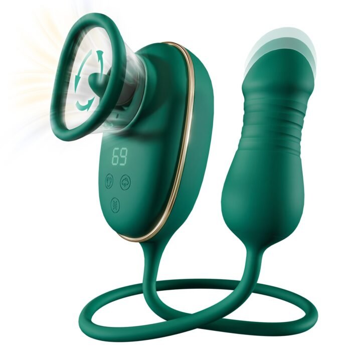 lovesvibe 3 modi zum saugen und 9 modi zur vibrationsrotation 2 in 1 klitoris sauger vibrator für frauen nippel sauger