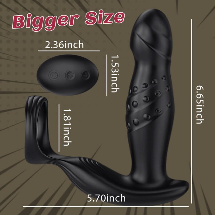 lovesvibe 6 rotationsmodi analvibrator mit cockring für intensive p punkt und g punkt orgasmen