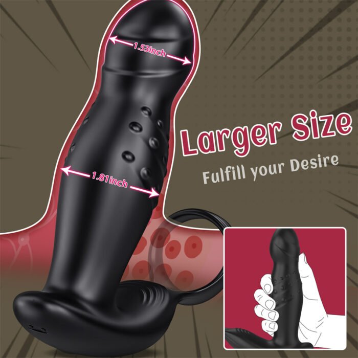 lovesvibe 6 rotationsmodi analvibrator mit cockring für intensive p punkt und g punkt orgasmen