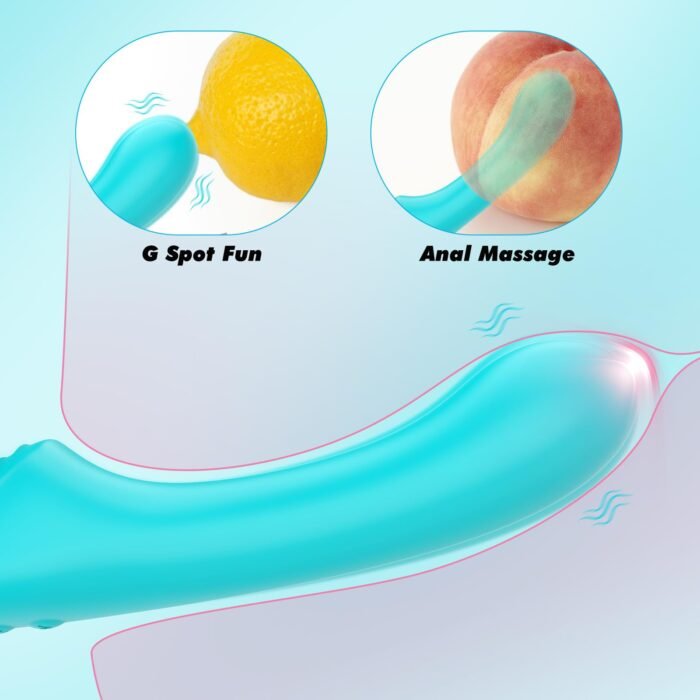 lovesvibe 7 vibrationen trägerlose dildo mit zwei enden, tragbarer g punkt dildo für lesbischer strapon