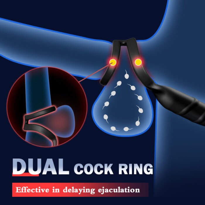 lovesvibe 8 vibrationen & stöße 4 in 1 analvibrator mit zwei cockringen und fernbedienung