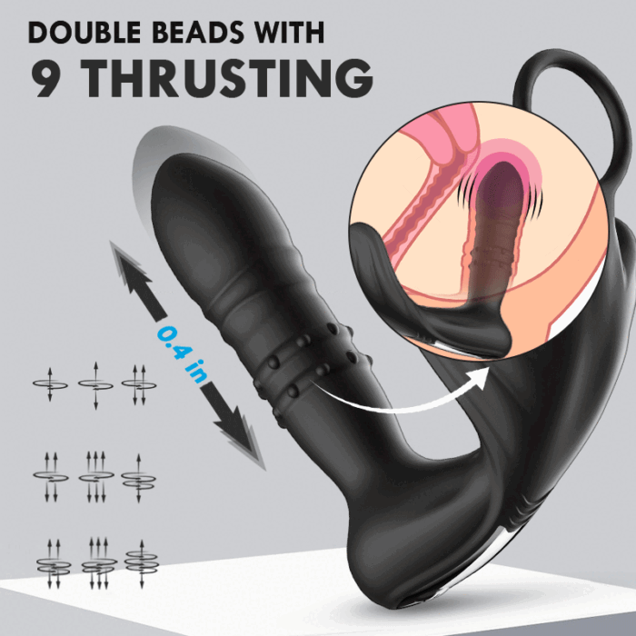 lovesvibe 9 kraftvolle vibrationen stoßender analvibrator mit app steuerung für solos und paare