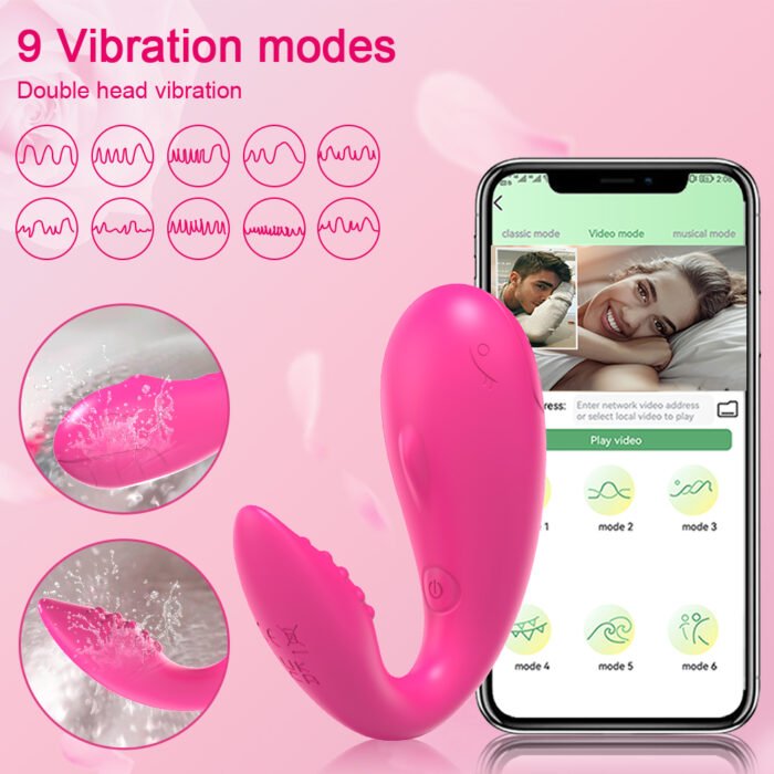 lovesvibe 9 vibrationen doppelkopf vibro ei app bluetooth kontrolle frauen klitoris stimulator