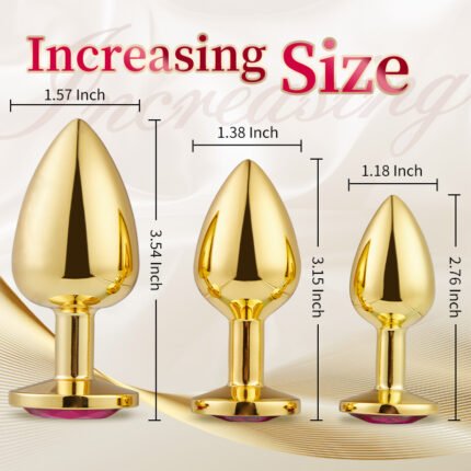 lovesvibe anfängerfreundliches juwelenbesetztes analplug kit für solos & paare sichere spielzeit 3 stück