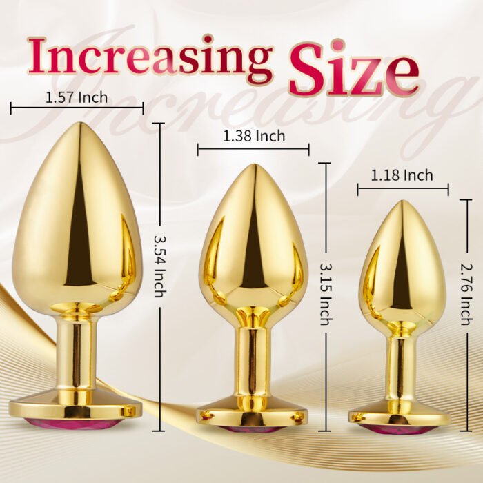 lovesvibe anfängerfreundliches juwelenbesetztes analplug kit für solos & paare sichere spielzeit 3 stück